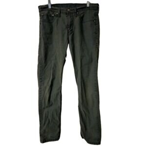Levis‎ 508 Jeans Pants Mens Size 32x32 Olive Green Taper Fit Cotton Blend